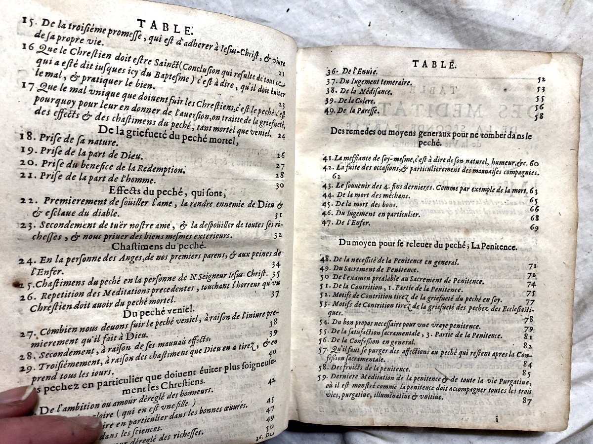 Deux Beaux Volumes De 1663 De Méditations , Régionales Du Puy En Velin  , Par Matthieu Beuvelet-photo-5