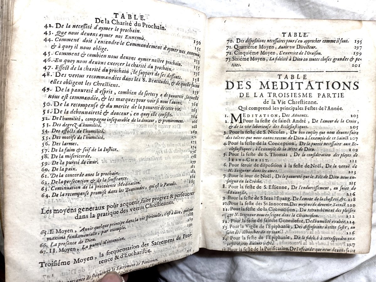 Deux Beaux Volumes De 1663 De Méditations , Régionales Du Puy En Velin  , Par Matthieu Beuvelet-photo-6