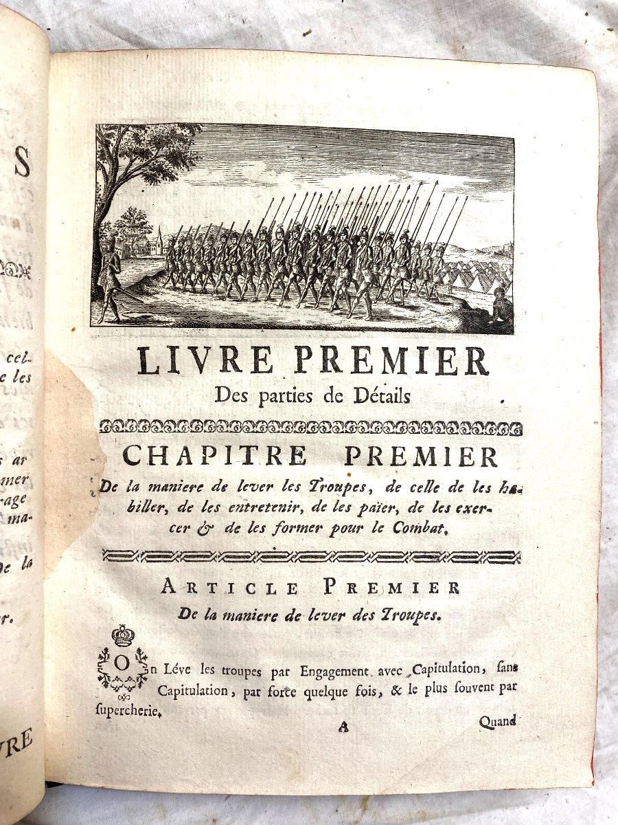 "les Rêveries Ou Mémoires Sur l'Art De La Guerre "de Maurice Comte De Saxe , 1757. 1 Vol. In 4-photo-4