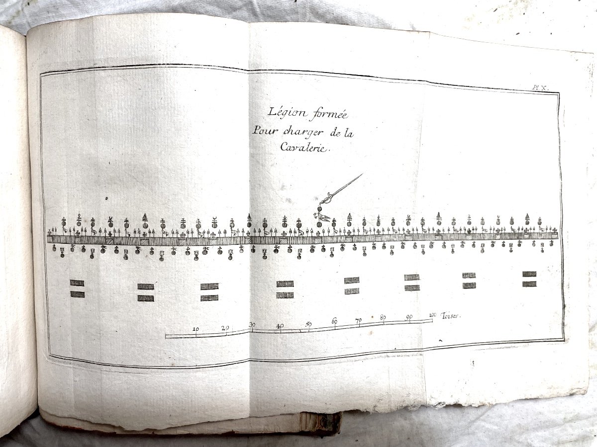 "les Rêveries Ou Mémoires Sur l'Art De La Guerre "de Maurice Comte De Saxe , 1757. 1 Vol. In 4-photo-2