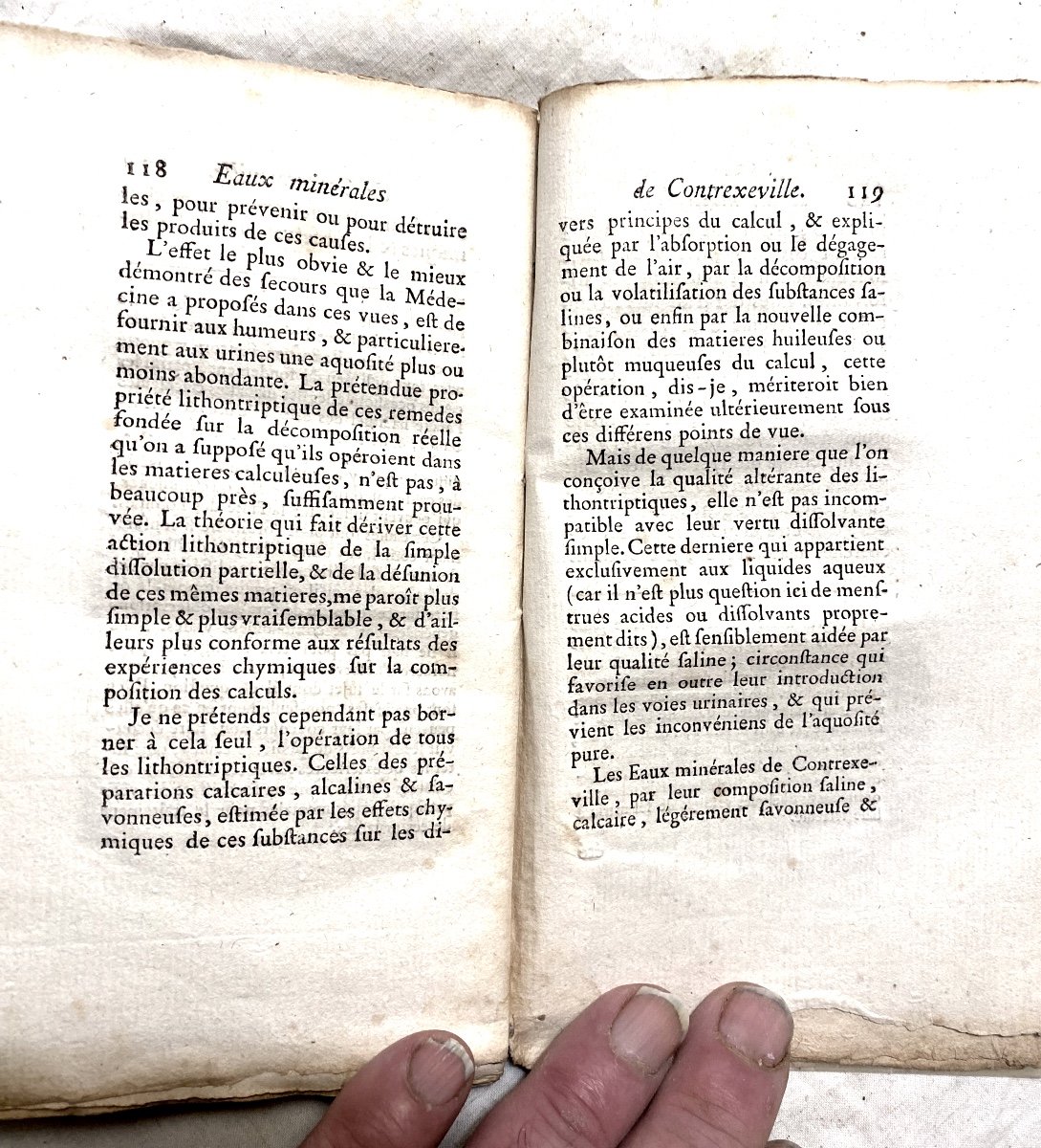  Vol. De Thermalisme ,Couverture d'Attente: " Mémoire Chimique Et Médicinal Eaux Contrexéville"-photo-4