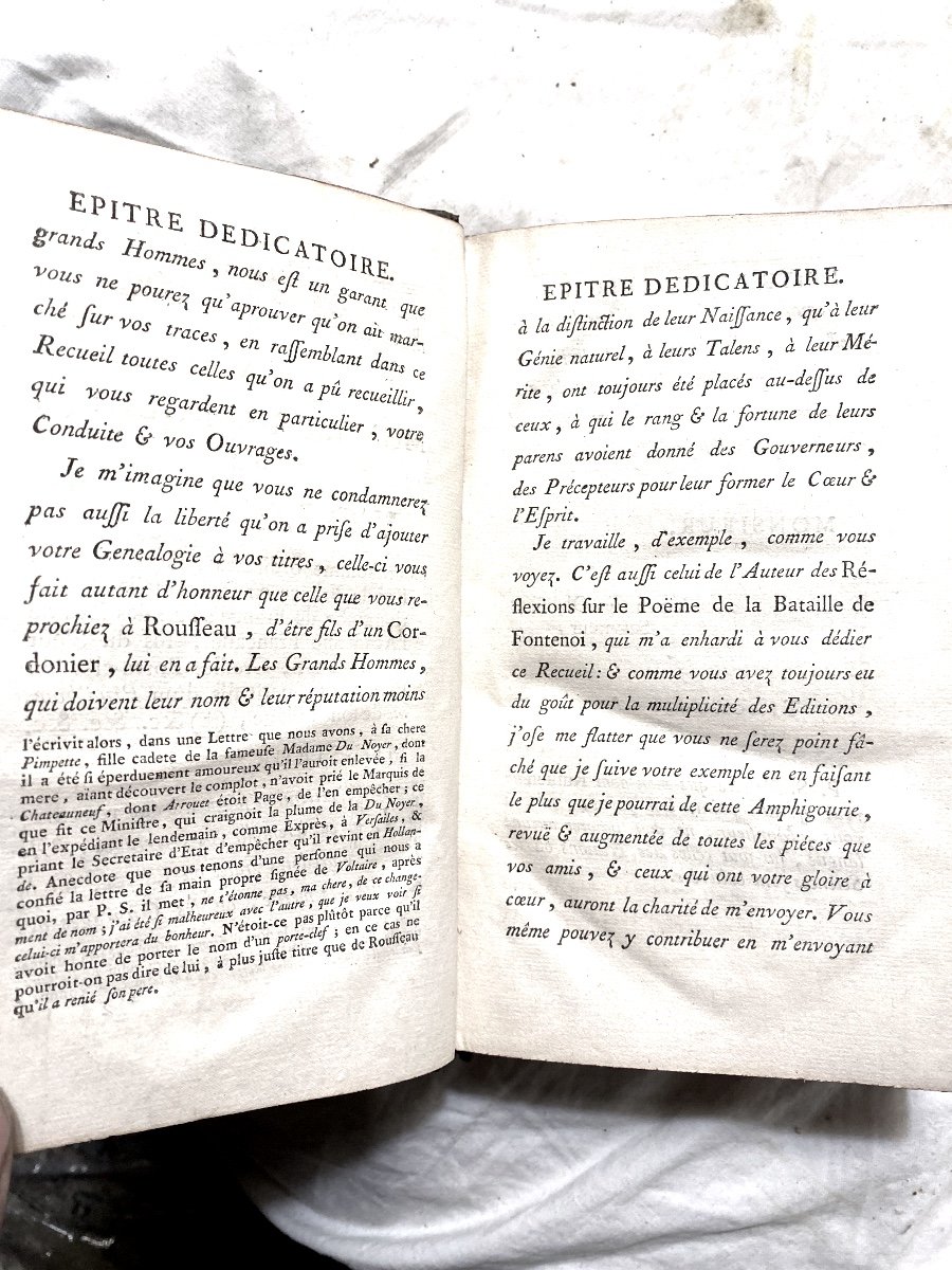 1 Volume In 8 "voltariana", Or Amphigouric Praises Of Fr. Marie Arrouet Lord Of Voltaire 18th-photo-3