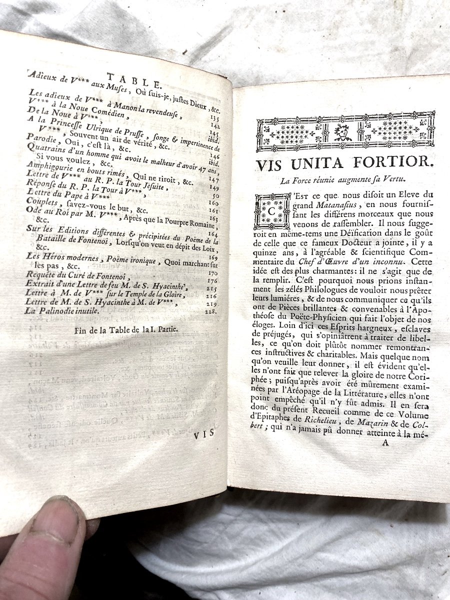 1 Volume In 8 "voltariana", Or Amphigouric Praises Of Fr. Marie Arrouet Lord Of Voltaire 18th-photo-5