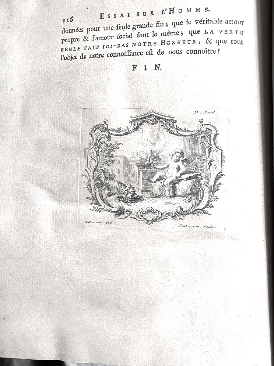 Beautiful In 4 Illustrated "essays On Man", By Mr Alexandre Pope In Lausanne 1762. New Edition-photo-7