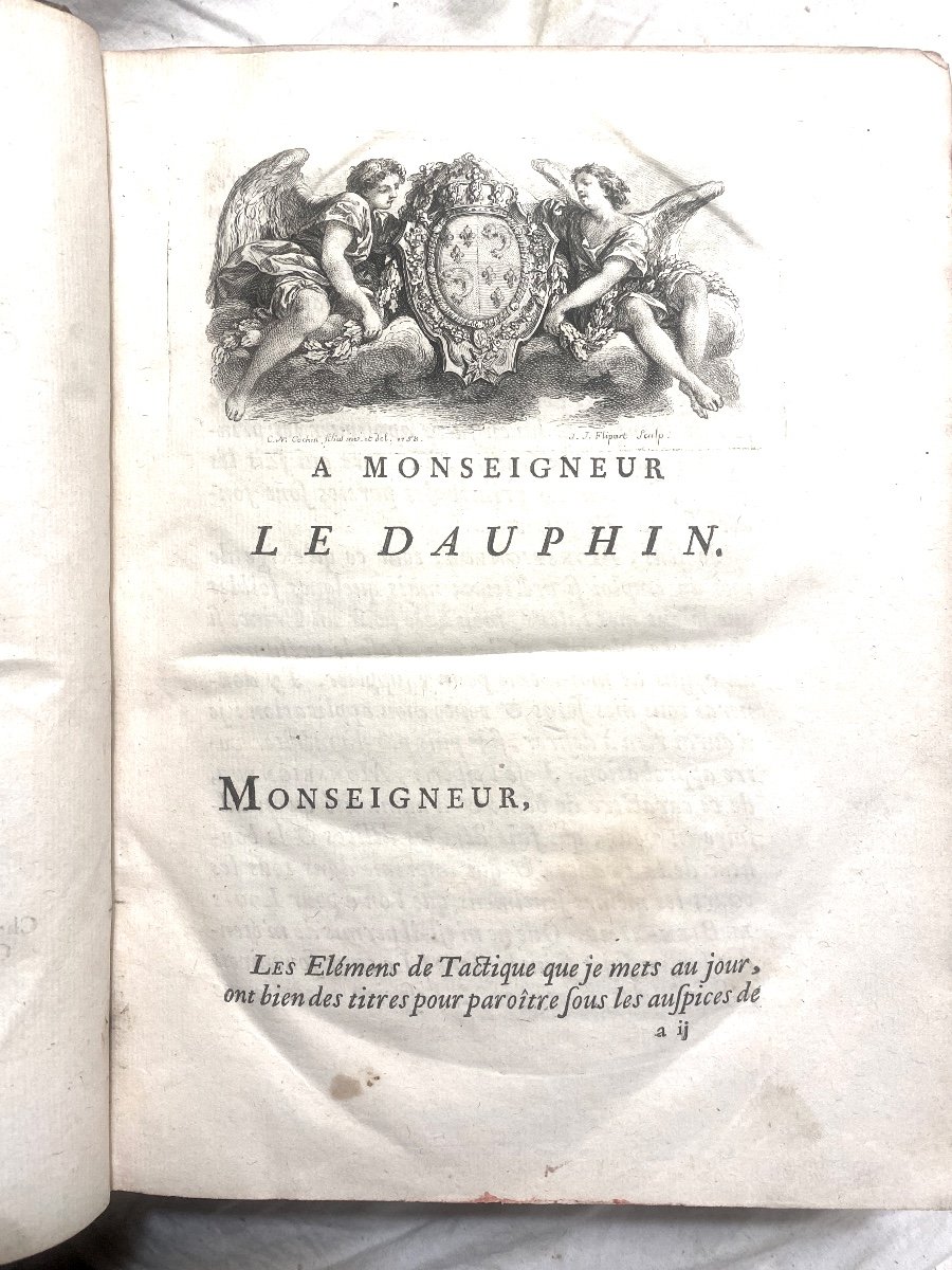 Beautiful In 4: "elements Of Tactics" (military) By M. Le Bond, Abundantly Illustrated. Paris 1758-photo-1