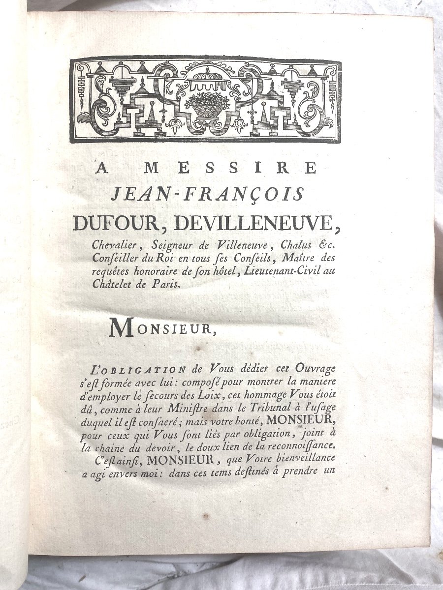  Very Beautiful Volume In 4 Of Law, Printed In Paris In 1773: "practitioner Of The Châtelet Of Paris".-photo-2