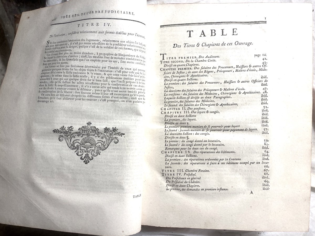  Very Beautiful Volume In 4 Of Law, Printed In Paris In 1773: "practitioner Of The Châtelet Of Paris".-photo-4