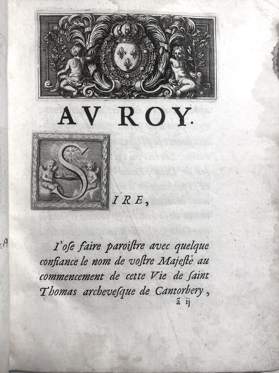 "the Life Of St. Thomas Archbishop Of Canterbury And Martyr"; In Paris, At Pierre Le Petit, 1674.-photo-2