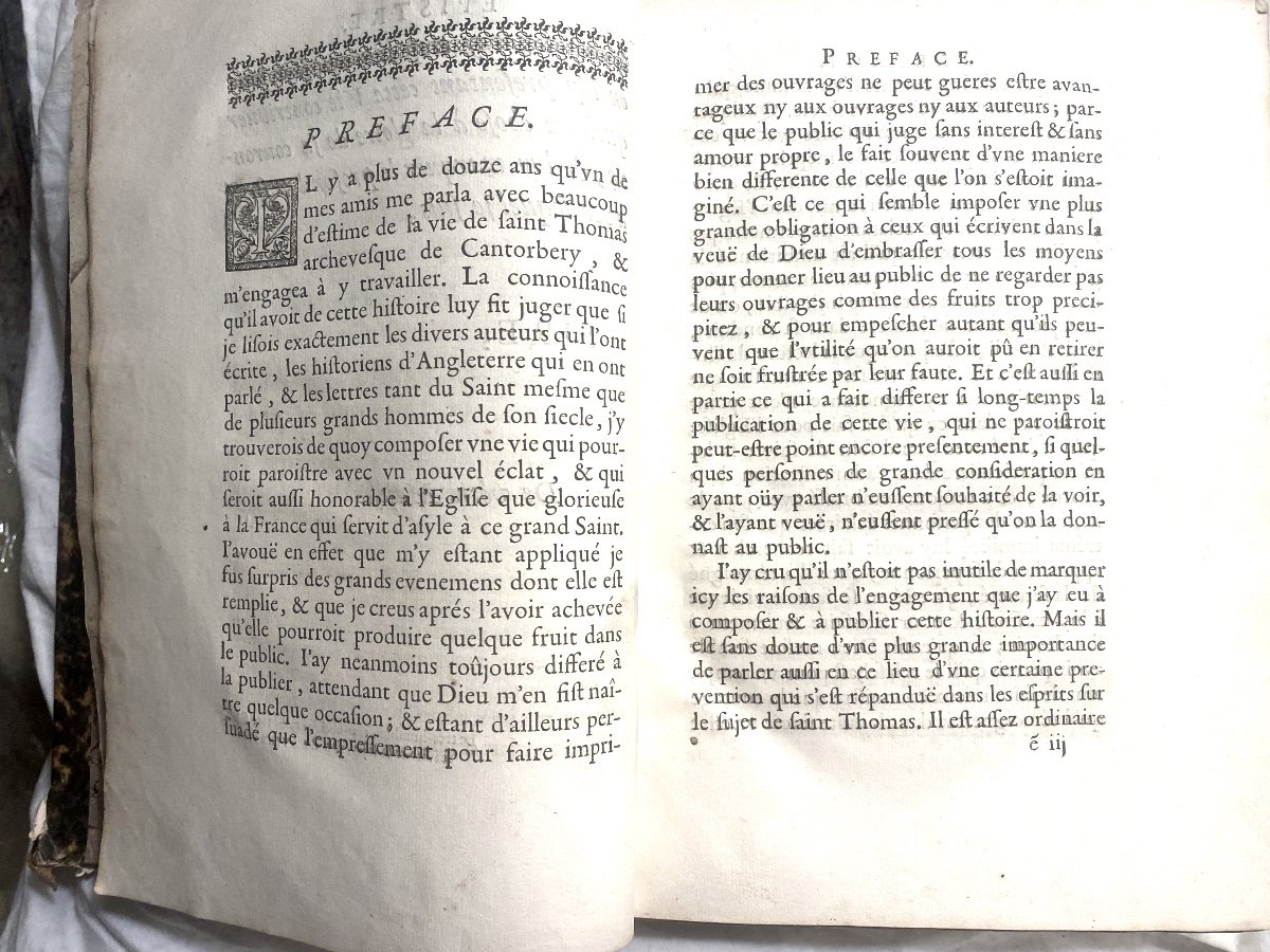 "the Life Of St. Thomas Archbishop Of Canterbury And Martyr"; In Paris, At Pierre Le Petit, 1674.-photo-2