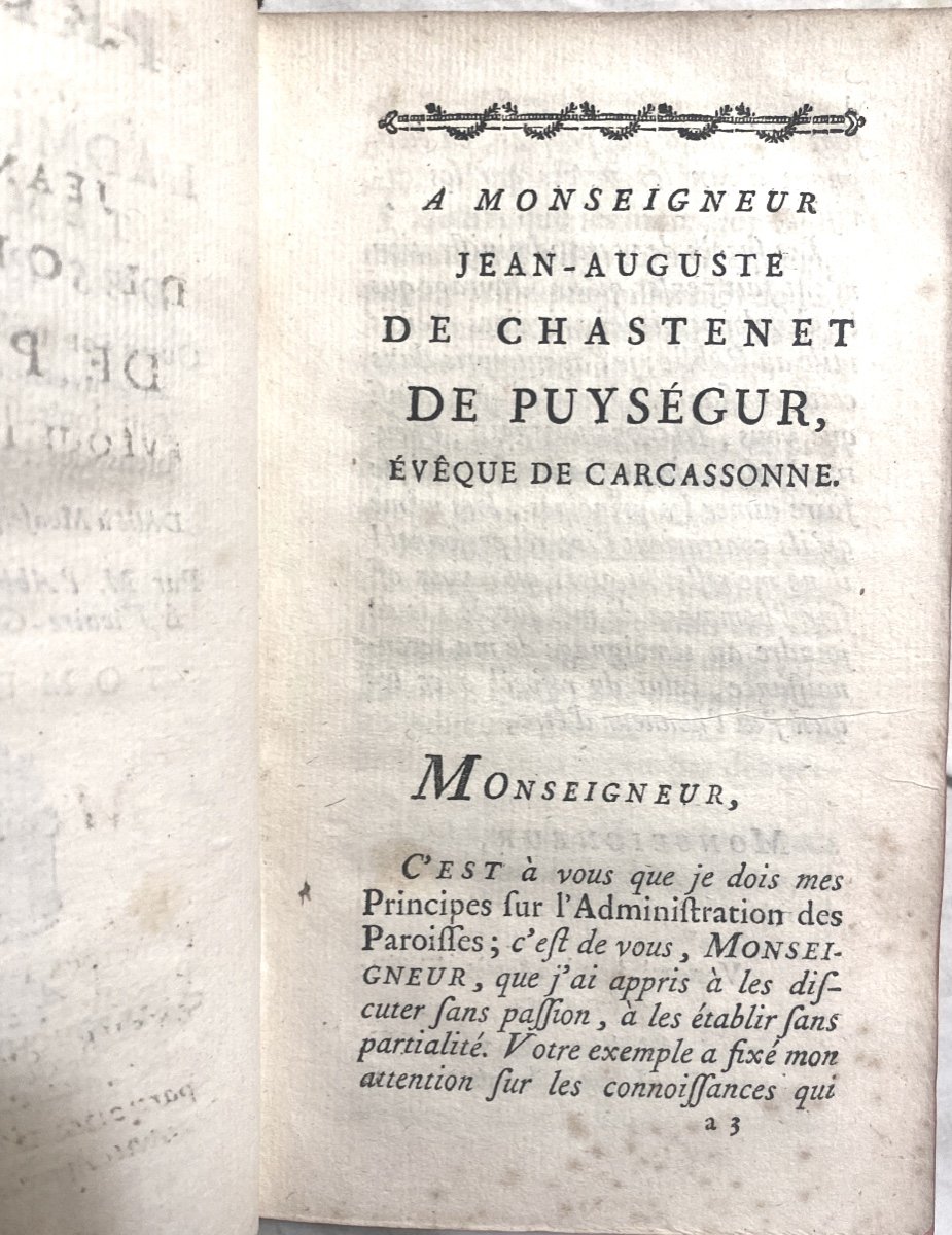 Beautiful Copy: In 2 Vol. In 12, From 1786: "treatise On The Temporary Administration Of Parishes"-photo-4