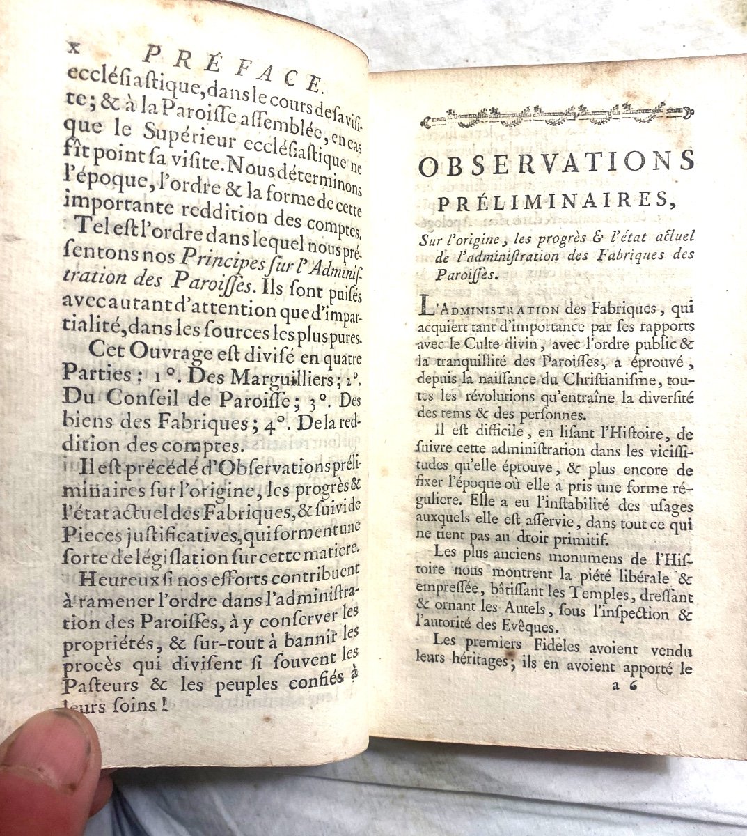 Beautiful Copy: In 2 Vol. In 12, From 1786: "treatise On The Temporary Administration Of Parishes"-photo-4