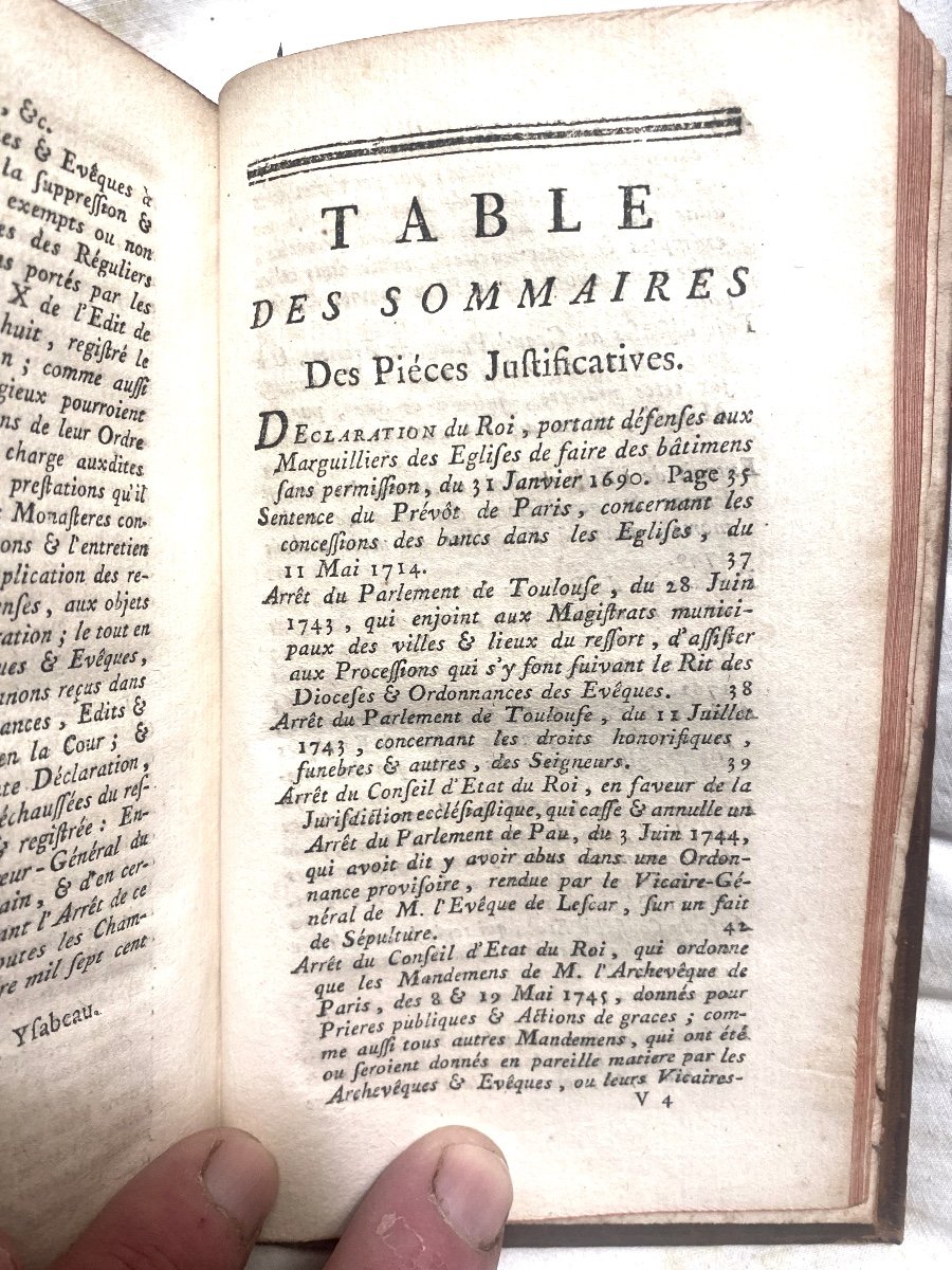 Beautiful Copy: In 2 Vol. In 12, From 1786: "treatise On The Temporary Administration Of Parishes"-photo-8