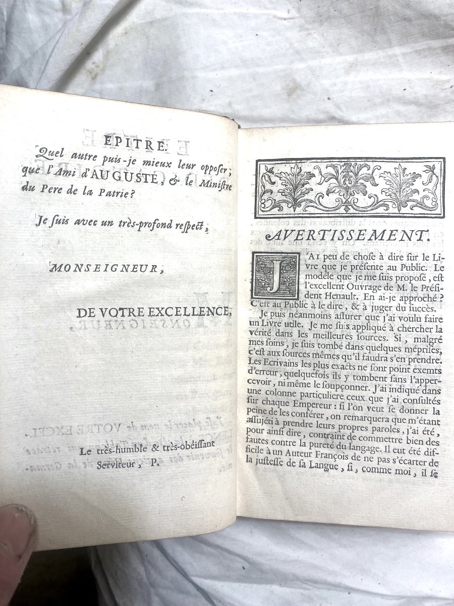 Beautiful In 12 From 1754, In Paris: "chronological Summary Of The History And Public Law Of Germany"-photo-3