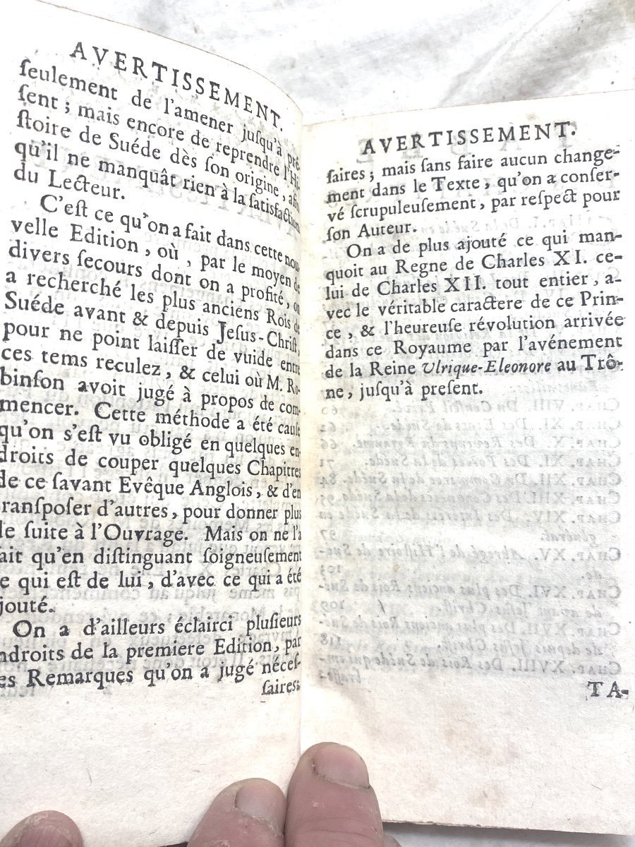 Volume In 12 "the Present State Of Sweden With An Abstract Of The History Of This Kingdom" 1734 Trad-photo-1