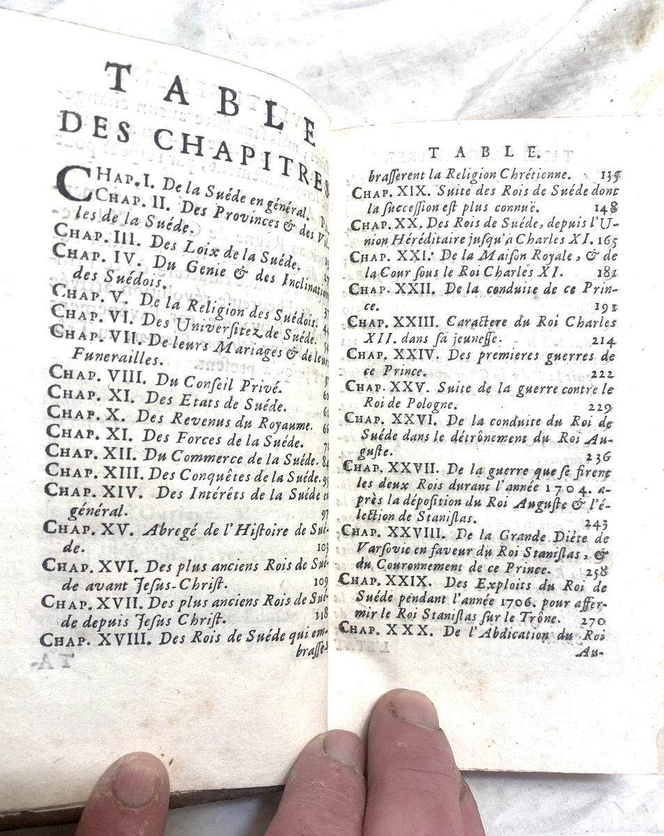 Volume In 12 "the Present State Of Sweden With An Abstract Of The History Of This Kingdom" 1734 Trad-photo-2