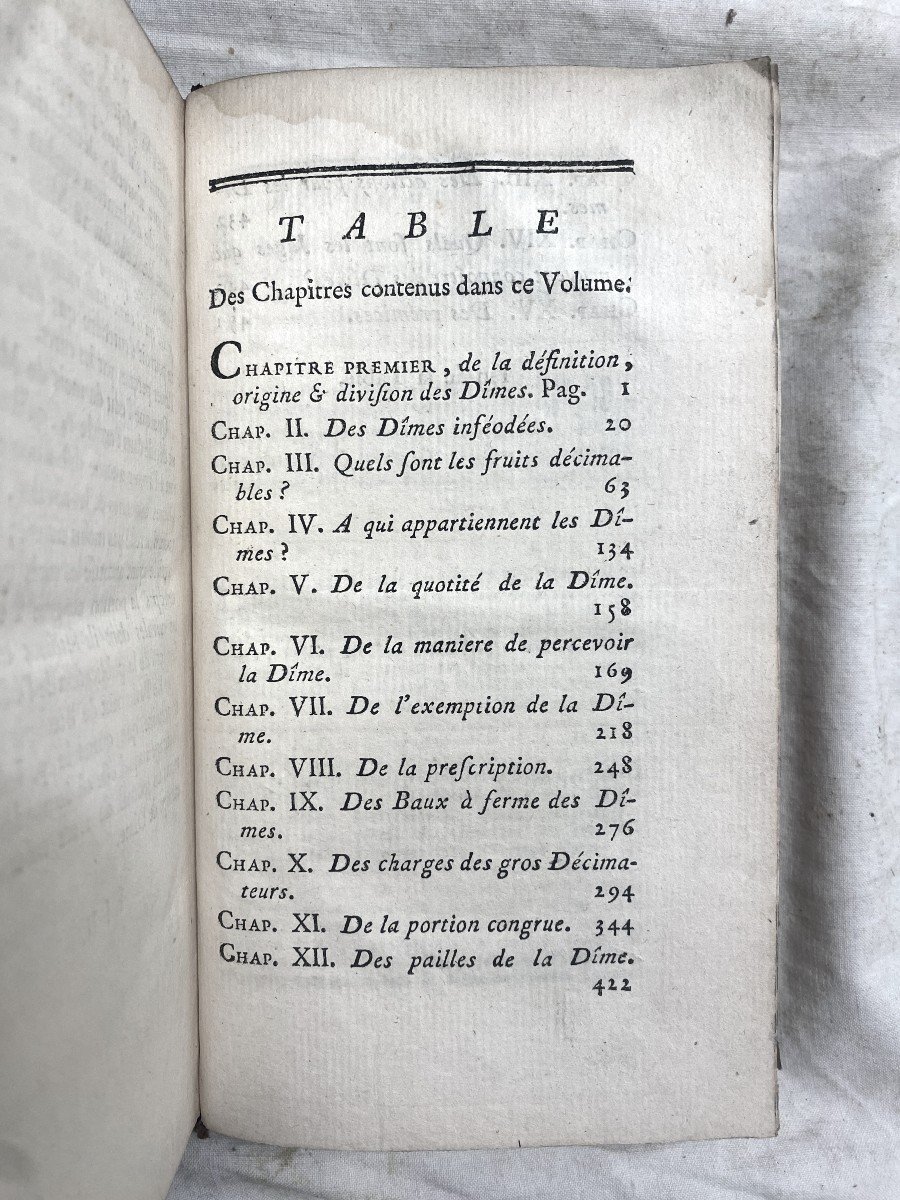 1vol. In12: "principles And Usages Concerning Tithes", By The Late Mr. Louis-franc De Jouy, 1775-photo-5