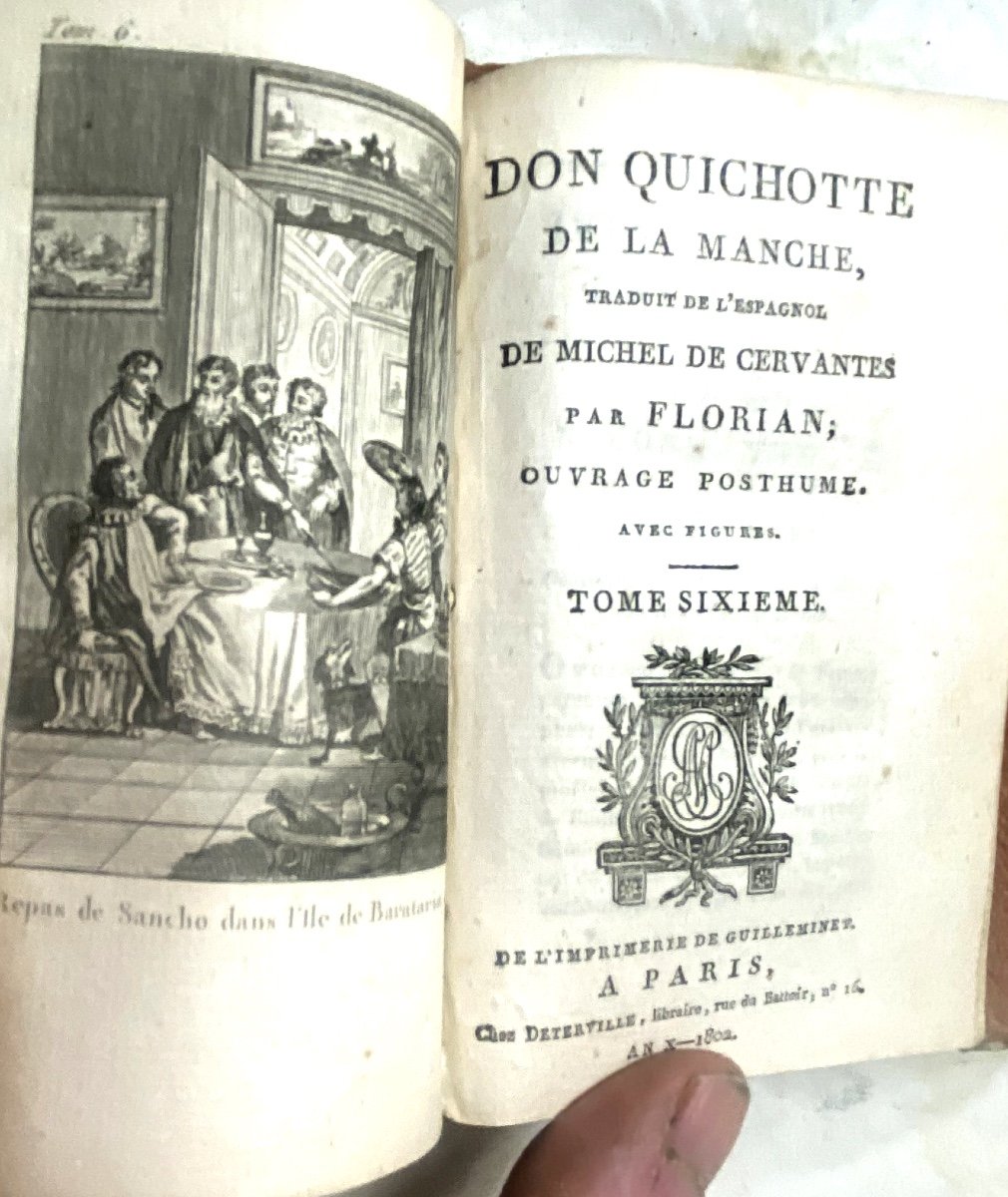 "don Quixote Of La Mancha" Translated From The Spanish Of Michel Cervantes By Florian 3 Vol 1802-photo-4