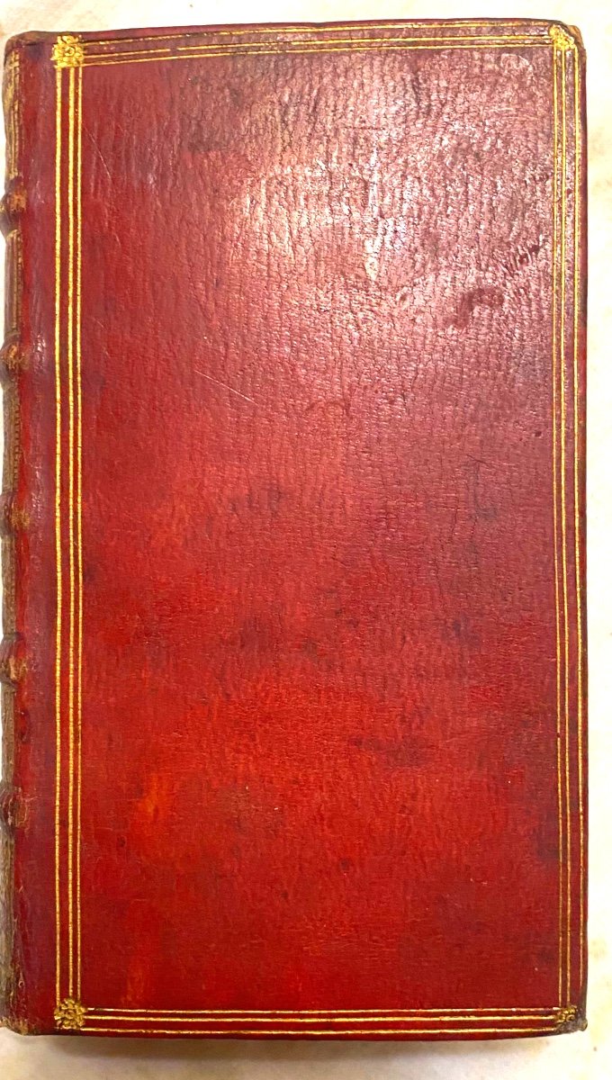 Historical Jewel: A 1648 Decorated Red Morocco Volume “the Memoirs Of Phil. De Commines”-photo-2