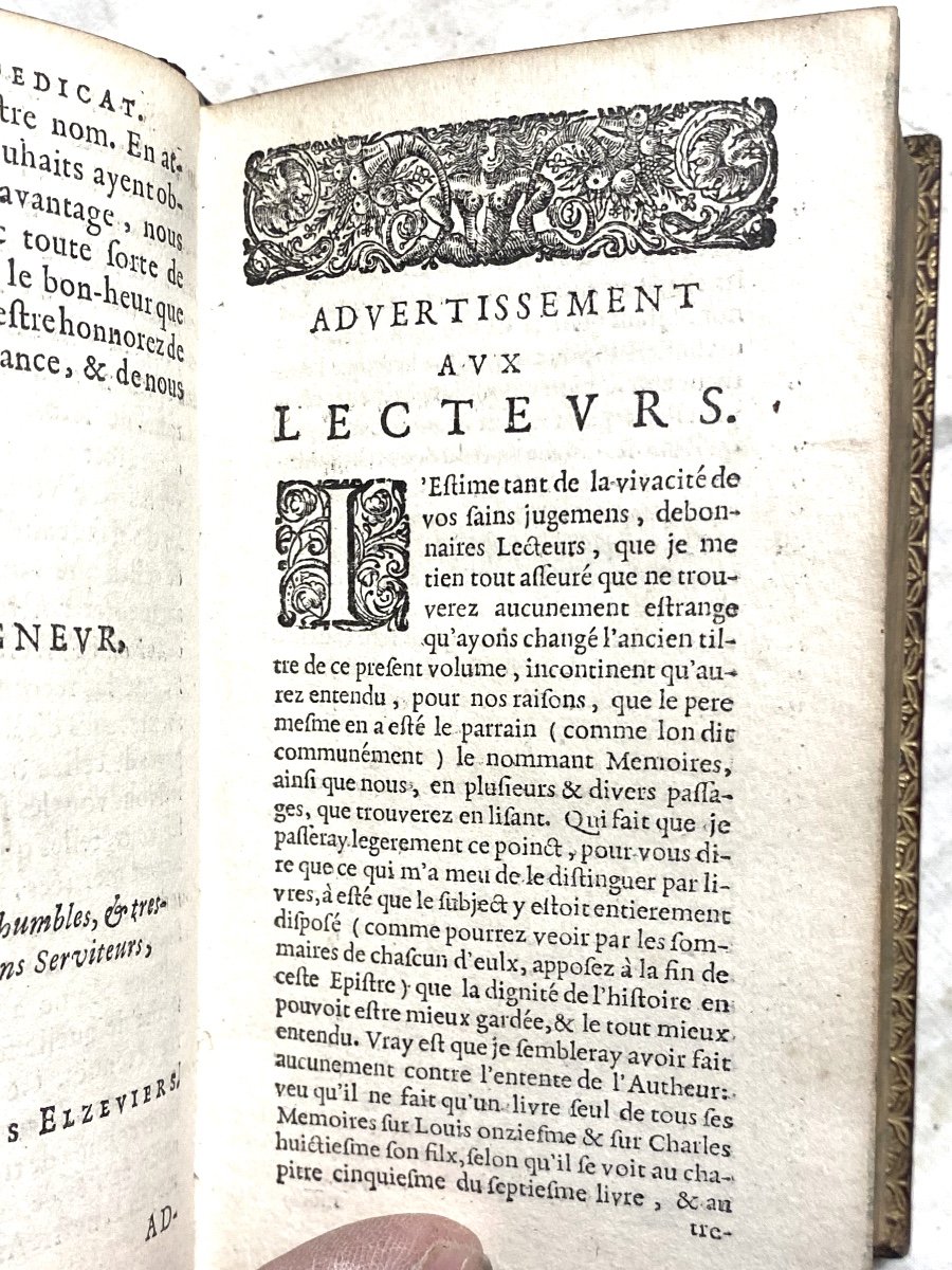 Historical Jewel: A 1648 Decorated Red Morocco Volume “the Memoirs Of Phil. De Commines”-photo-4