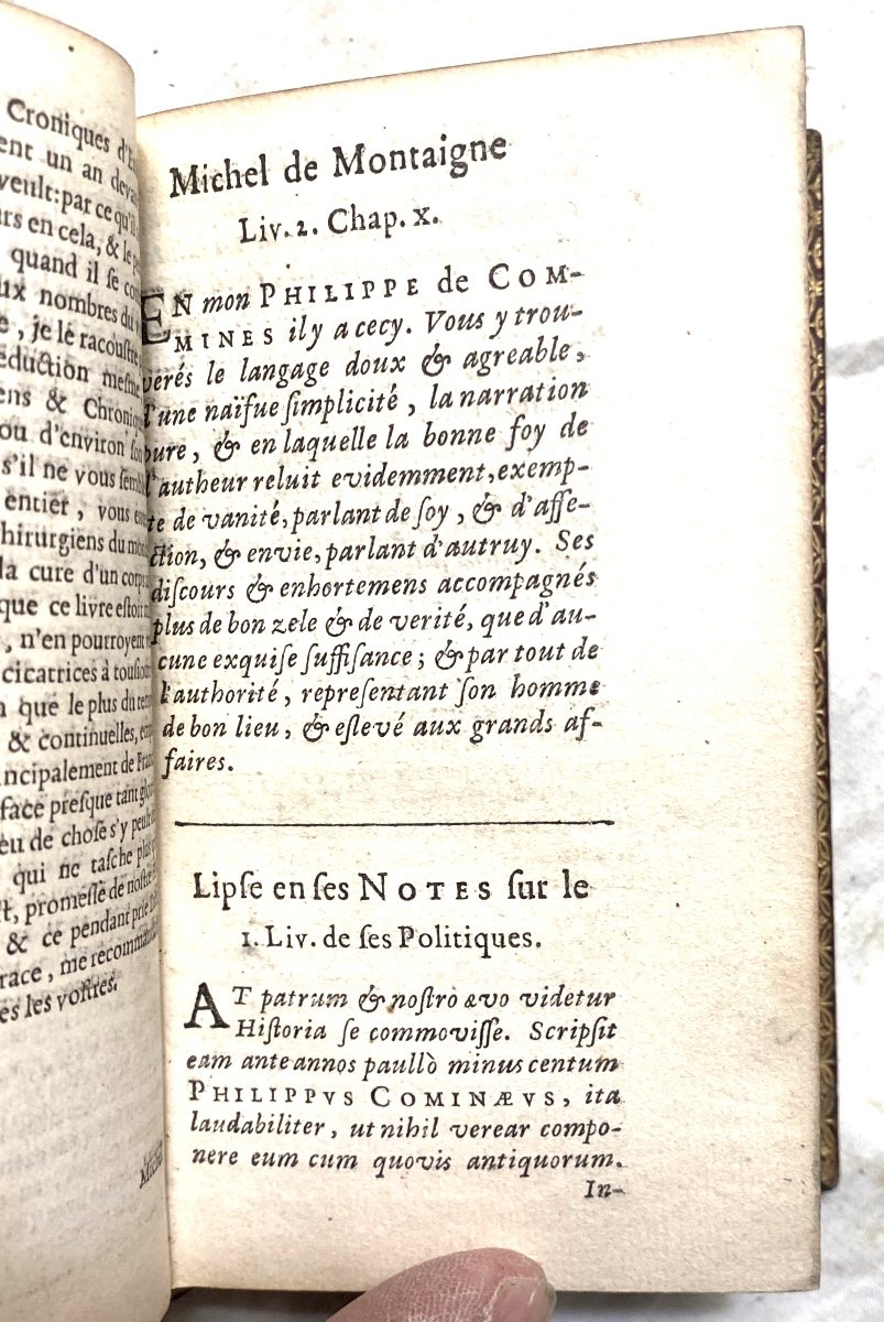 Historical Jewel: A 1648 Decorated Red Morocco Volume “the Memoirs Of Phil. De Commines”-photo-5