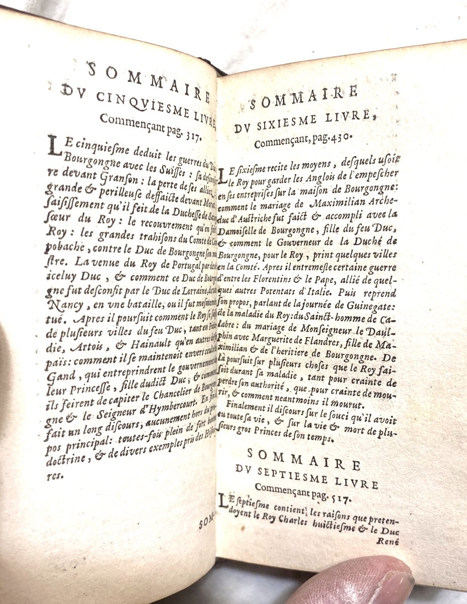 Historical Jewel: A 1648 Decorated Red Morocco Volume “the Memoirs Of Phil. De Commines”-photo-8