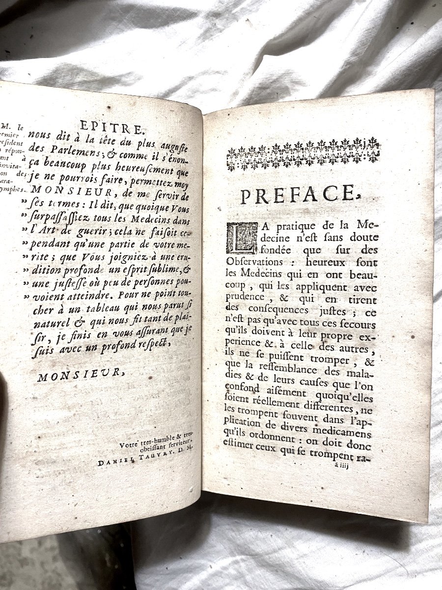 2 Vol. In 12 De 1707 :"Pratique Des Maladies Aigues Sur La Fermentation Des Liqueurs - Tauvry-photo-2