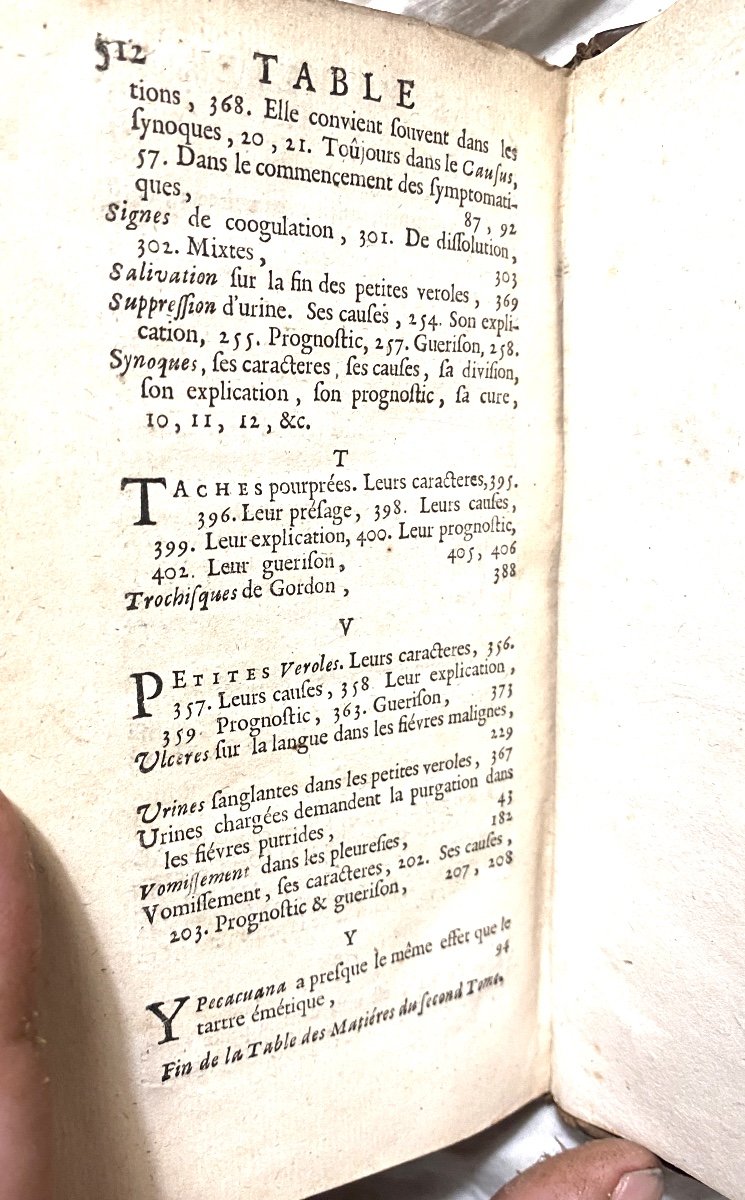 2 Vol. In 12 De 1707 :"Pratique Des Maladies Aigues Sur La Fermentation Des Liqueurs - Tauvry-photo-8