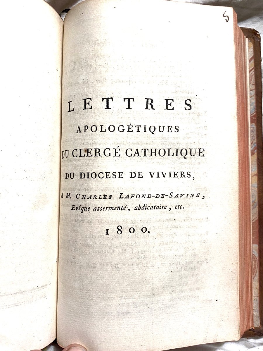 Rare Ensemble  :5 Pièces Concernant Les Difficultés De Soumission De l'Eglise à La Constitution-photo-5