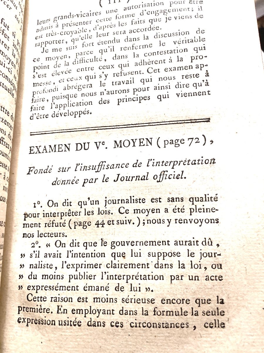 Rare Ensemble  :5 Pièces Concernant Les Difficultés De Soumission De l'Eglise à La Constitution-photo-6