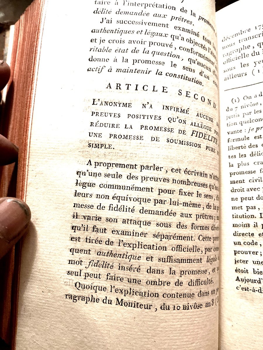 Rare Ensemble  :5 Pièces Concernant Les Difficultés De Soumission De l'Eglise à La Constitution-photo-7