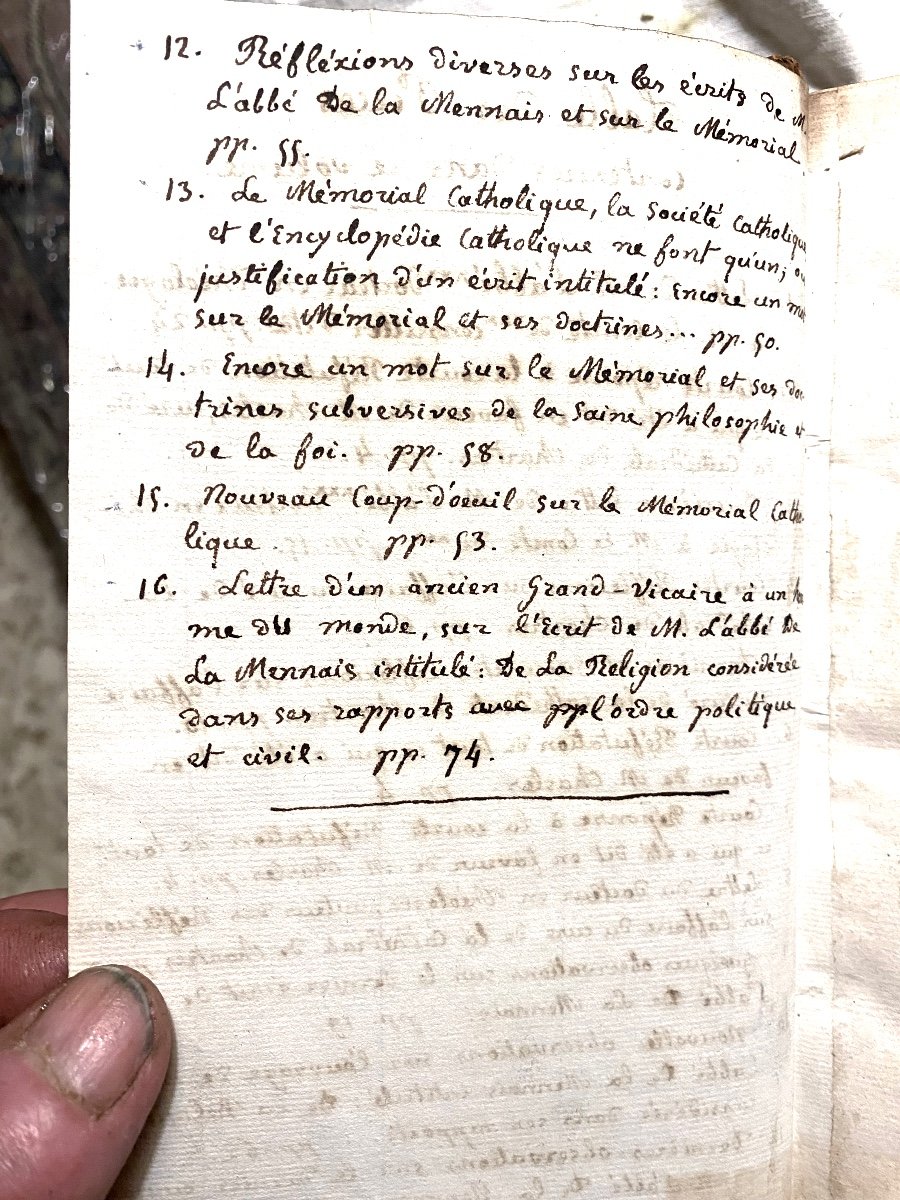 Rare Et Unique Recueil  16 Pièces Touchant l'Eglise :lettres , Courtes Réflexions , Oservations-photo-4