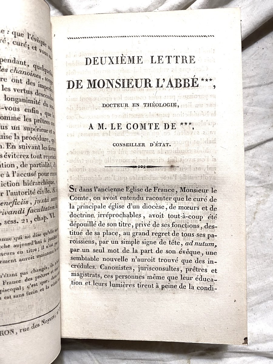 Rare Et Unique Recueil  16 Pièces Touchant l'Eglise :lettres , Courtes Réflexions , Oservations-photo-3