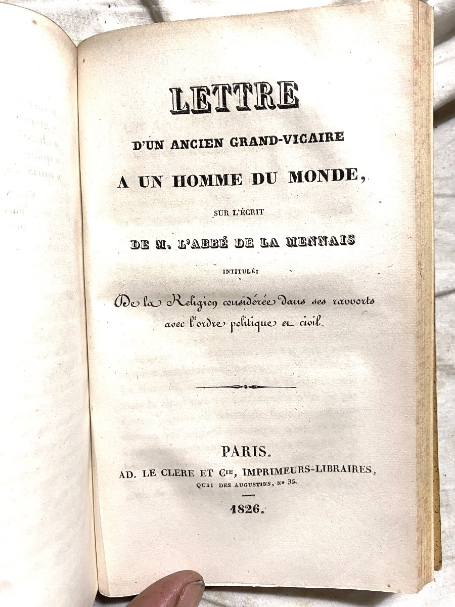 Rare Et Unique Recueil  16 Pièces Touchant l'Eglise :lettres , Courtes Réflexions , Oservations-photo-8