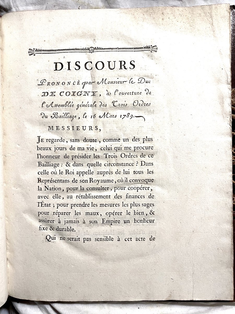 Procès-verbal De l'Assemblée De l'Ordre De La Noblesse Du Grd Bailliage De Caen ,pré Révolution-photo-1