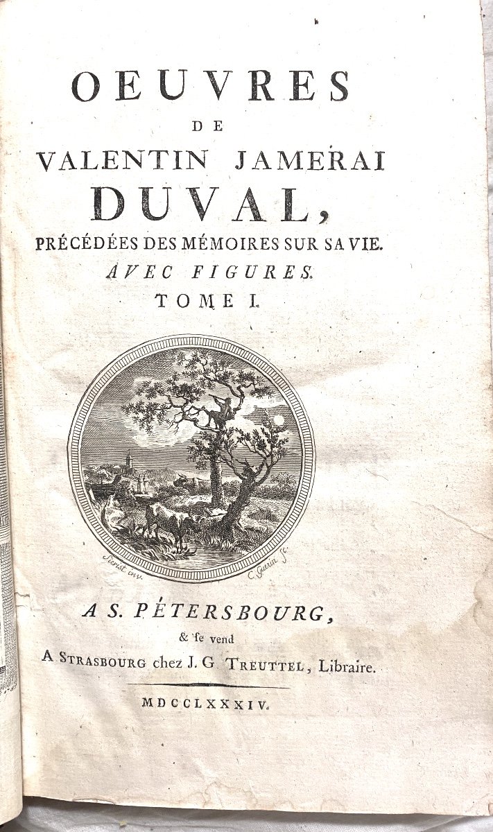 Works Of Valentin Jamerai Duval, Preceded By Memoirs Of His Life, St. Petersburg 2 Vol. 1784-photo-3