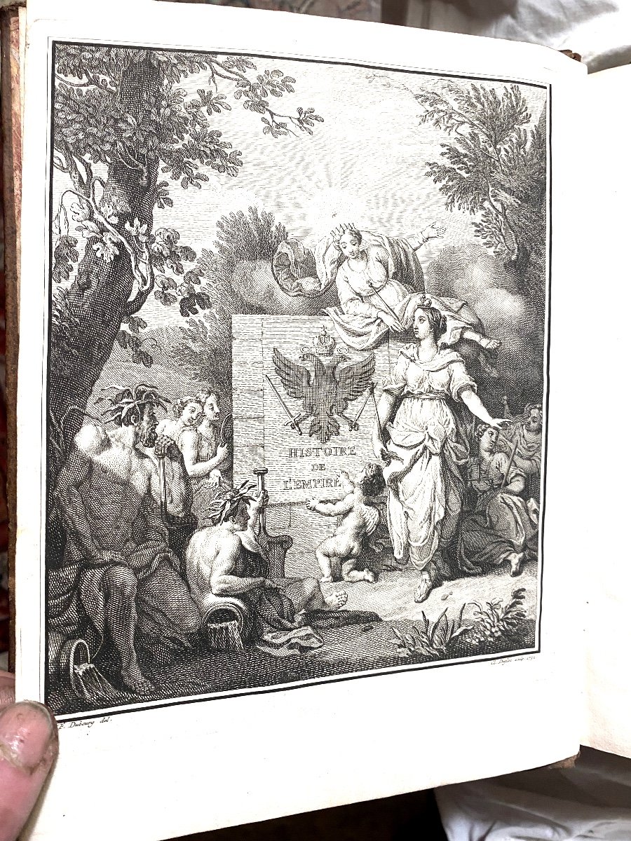 2 Beaux Vol.  In4 , Amsterdam, 1733 " Histoire De l'Empire" Par Mr. Heiss , Enrichie De Figures-photo-4