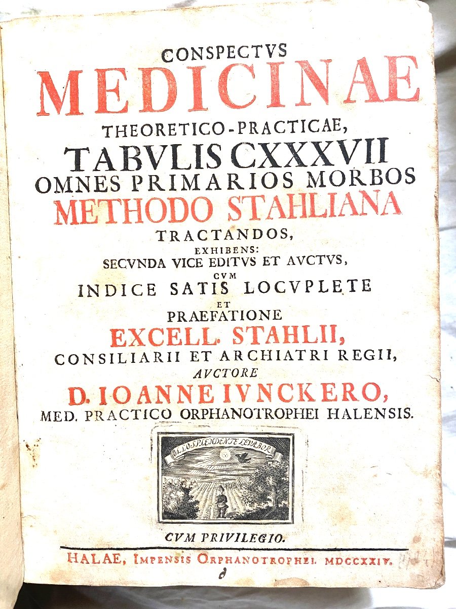 Conspectus Médicinae Théoretico-practicae De Johann Juncker , 2ème Edition En Partie Originale.-photo-3