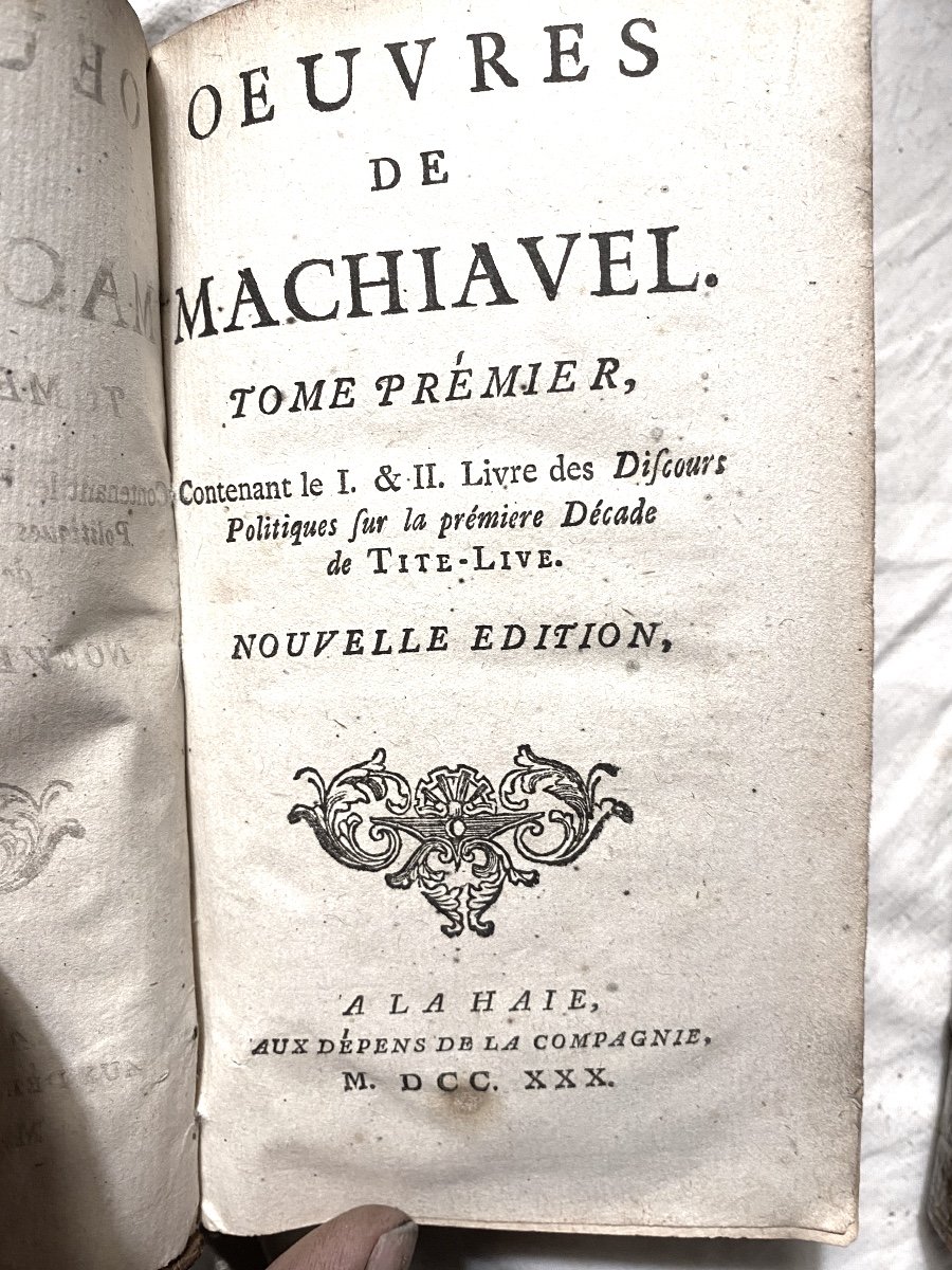 Works Of Machiavelli, Famous Edition Published In The Hague 3 Volumes In 12 1730 Illustrated Work-photo-3