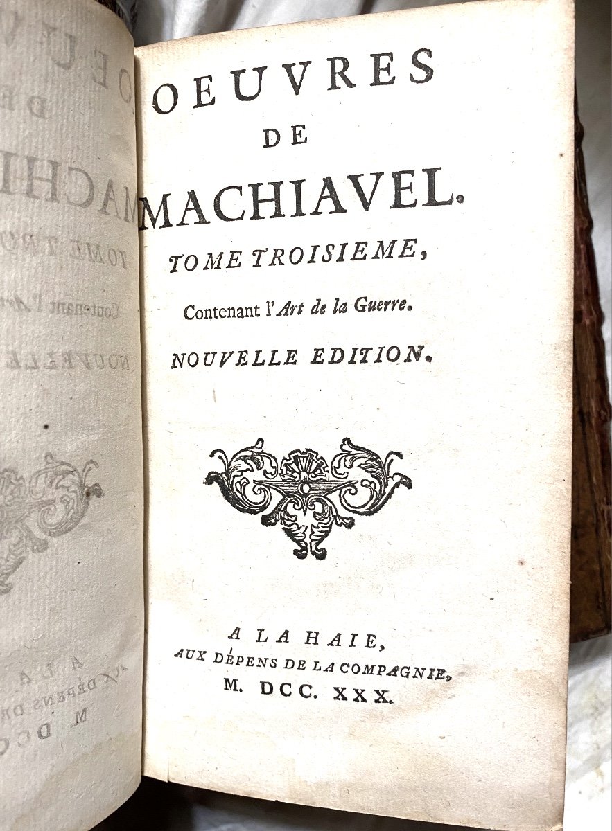 Works Of Machiavelli, Famous Edition Published In The Hague 3 Volumes In 12 1730 Illustrated Work-photo-2