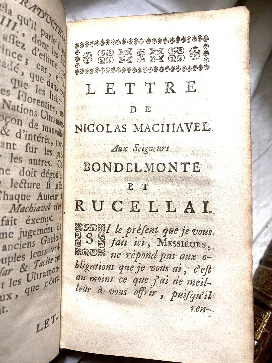 Works Of Machiavelli, Famous Edition Published In The Hague 3 Volumes In 12 1730 Illustrated Work-photo-7