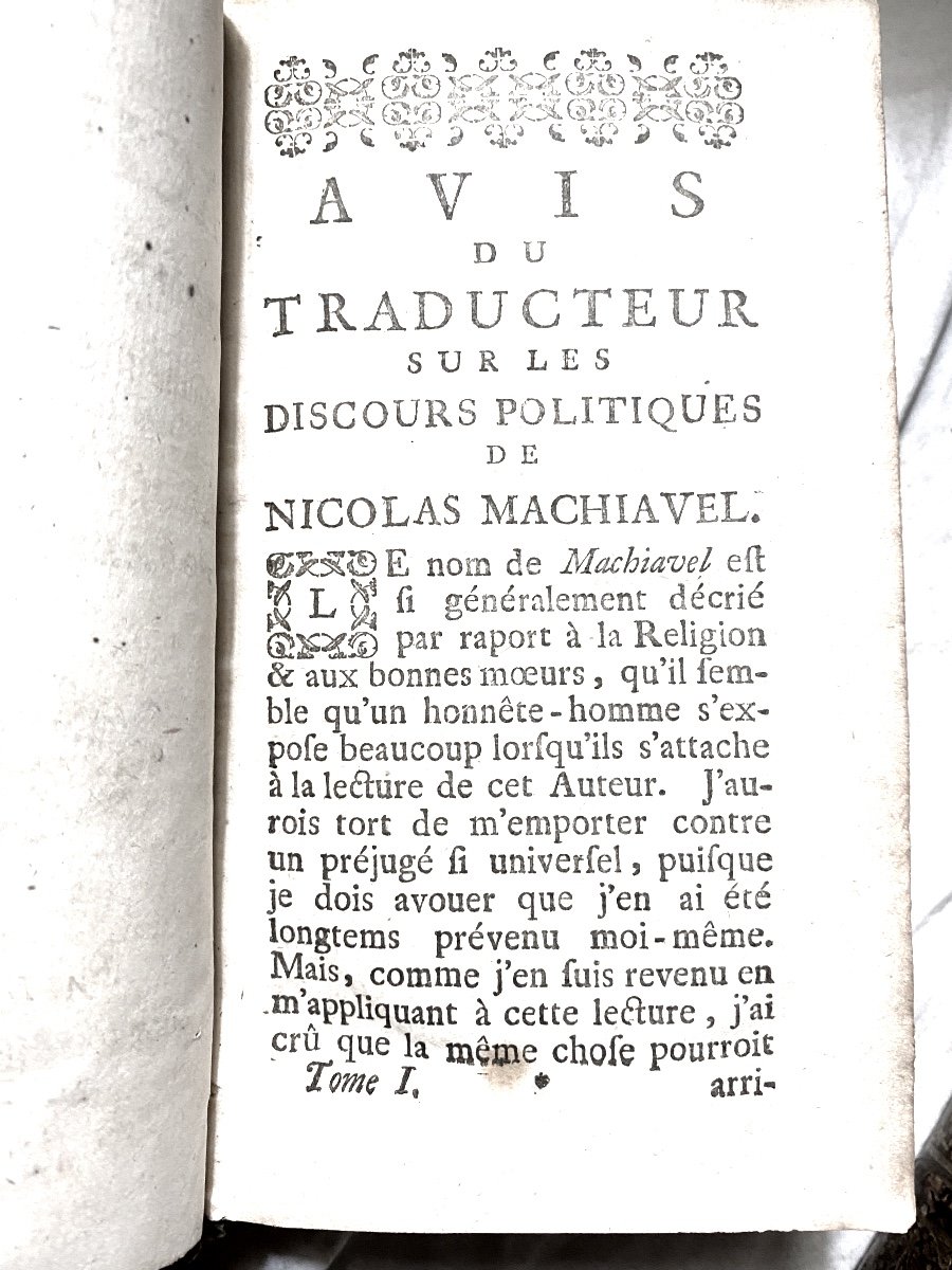 Works Of Machiavelli, Famous Edition Published In The Hague 3 Volumes In 12 1730 Illustrated Work-photo-8