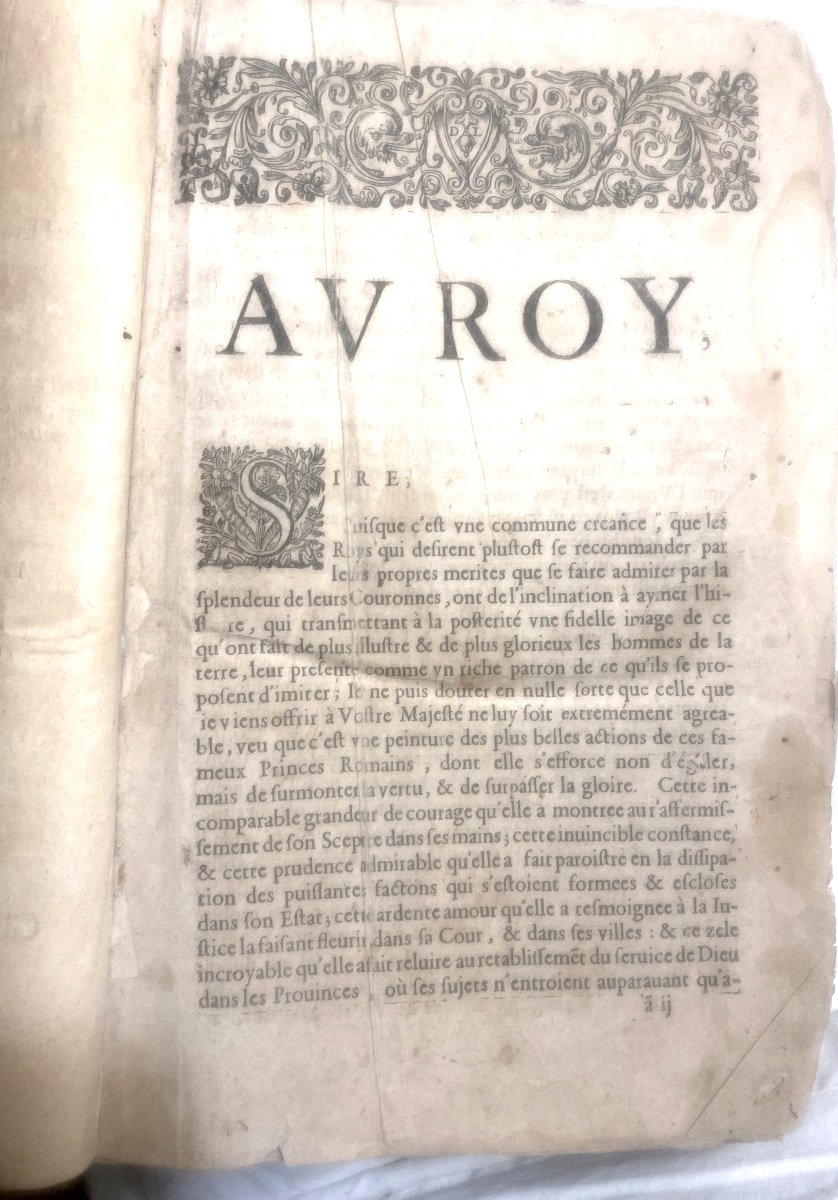 Très Rare Infolio Velin à Nerfs De 1630 Par François De Marolles De l'"Histoire Romaine" ,Paris-photo-1