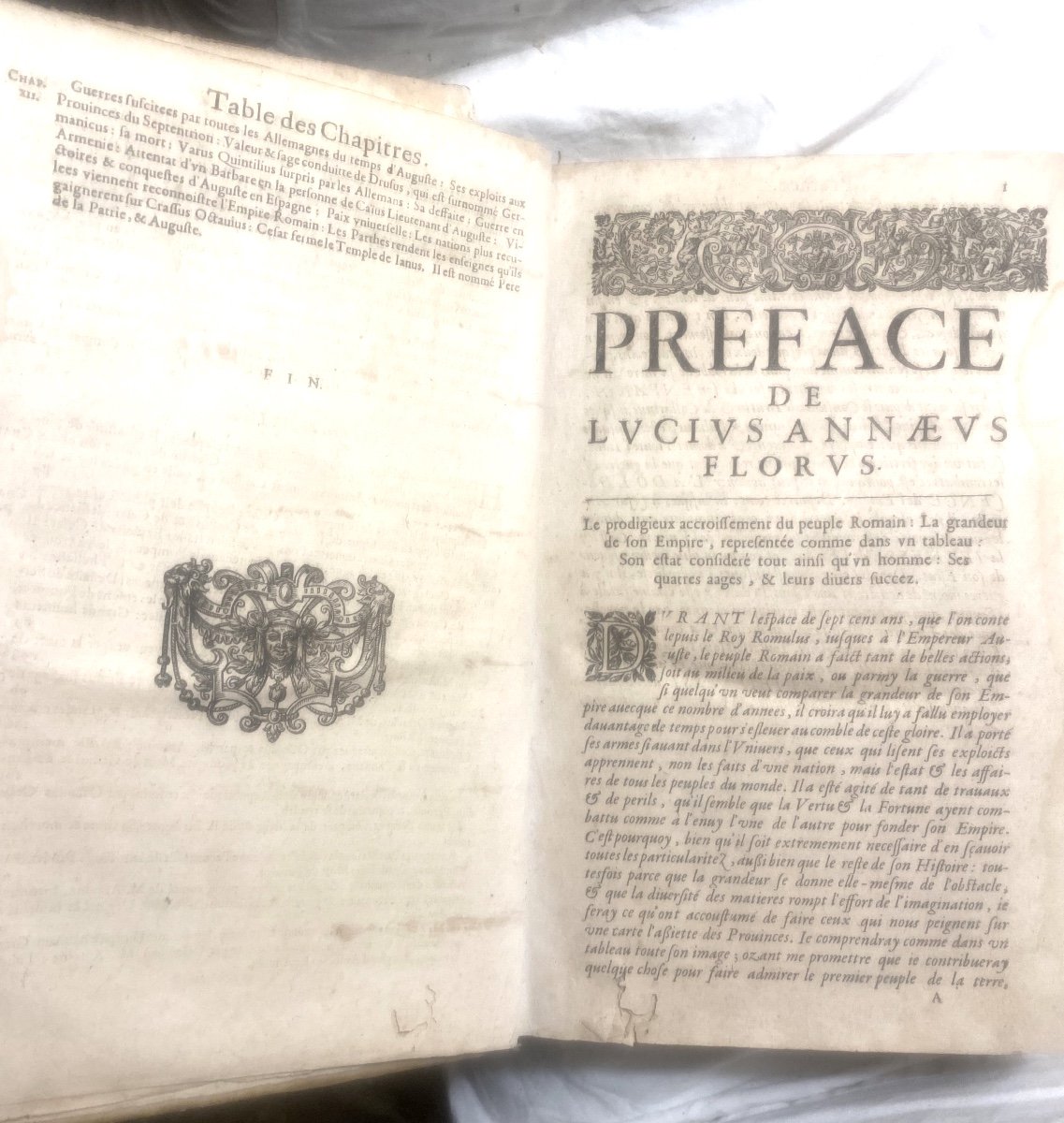 Très Rare Infolio Velin à Nerfs De 1630 Par François De Marolles De l'"Histoire Romaine" ,Paris-photo-6