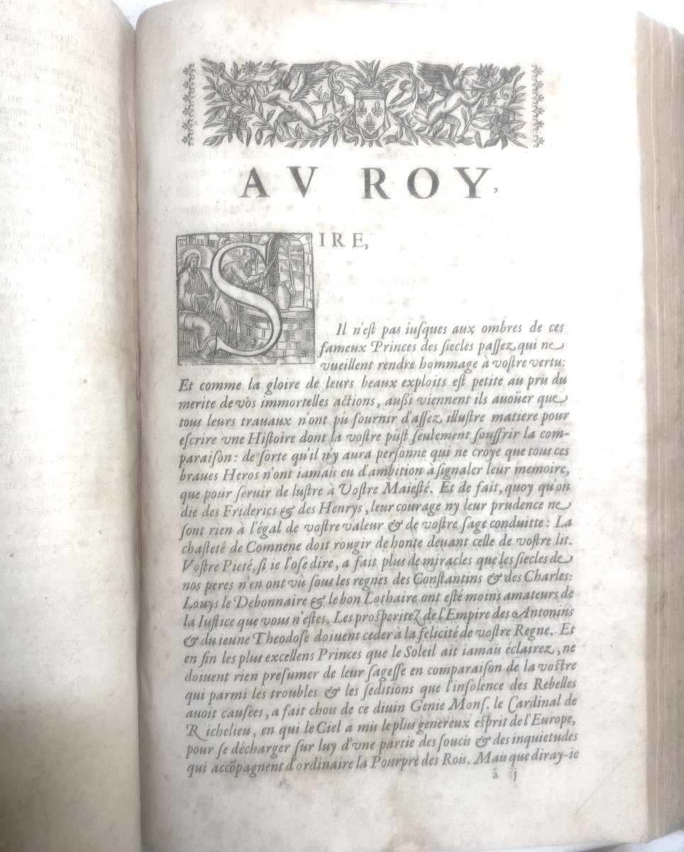 Très Rare Infolio Velin à Nerfs De 1630 Par François De Marolles De l'"Histoire Romaine" ,Paris-photo-8