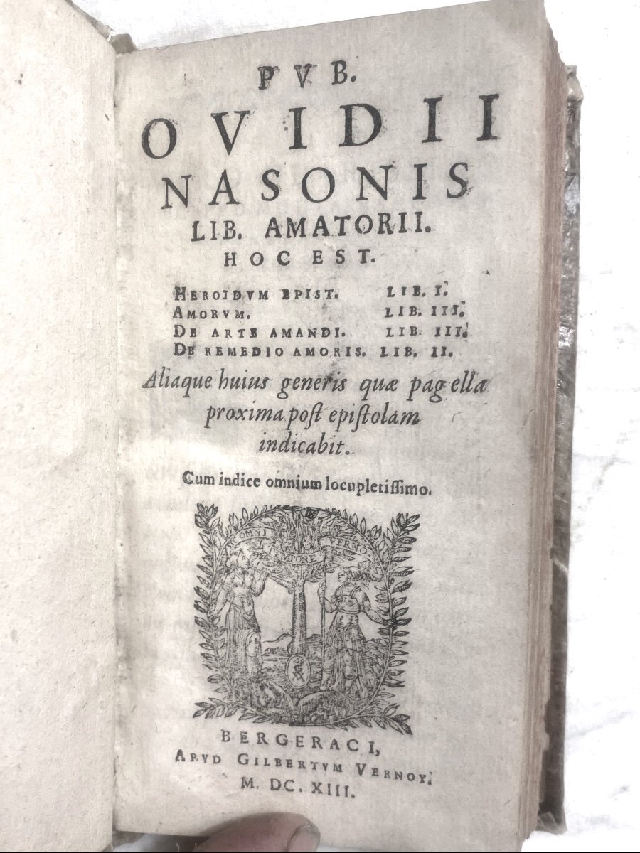 Rare Impression Of Bergerac From 1613, A Vol. Velin "pub. Ovidii Nasonis" Lib. Amatorii Hoc Est-photo-3