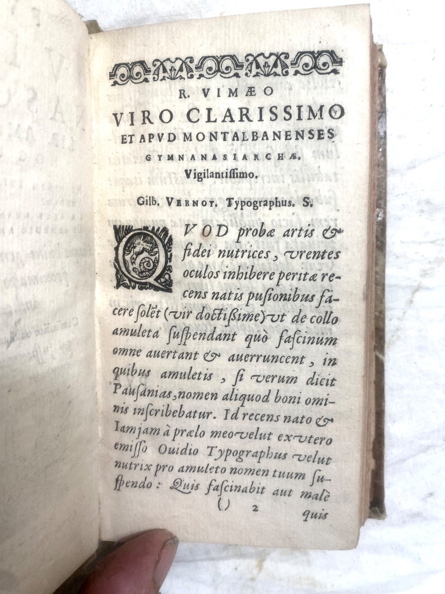 Rare Impression Of Bergerac From 1613, A Vol. Velin "pub. Ovidii Nasonis" Lib. Amatorii Hoc Est-photo-1