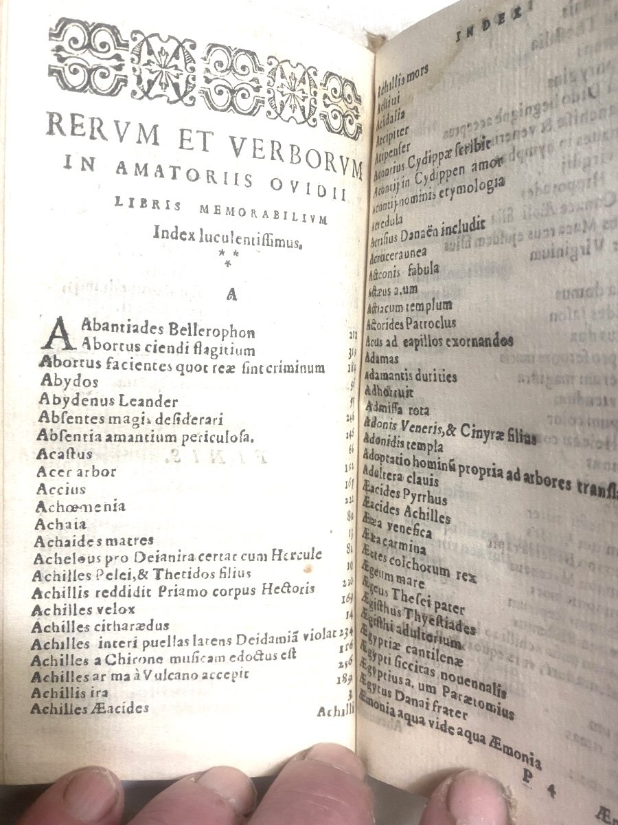 Rare Impression Of Bergerac From 1613, A Vol. Velin "pub. Ovidii Nasonis" Lib. Amatorii Hoc Est-photo-8