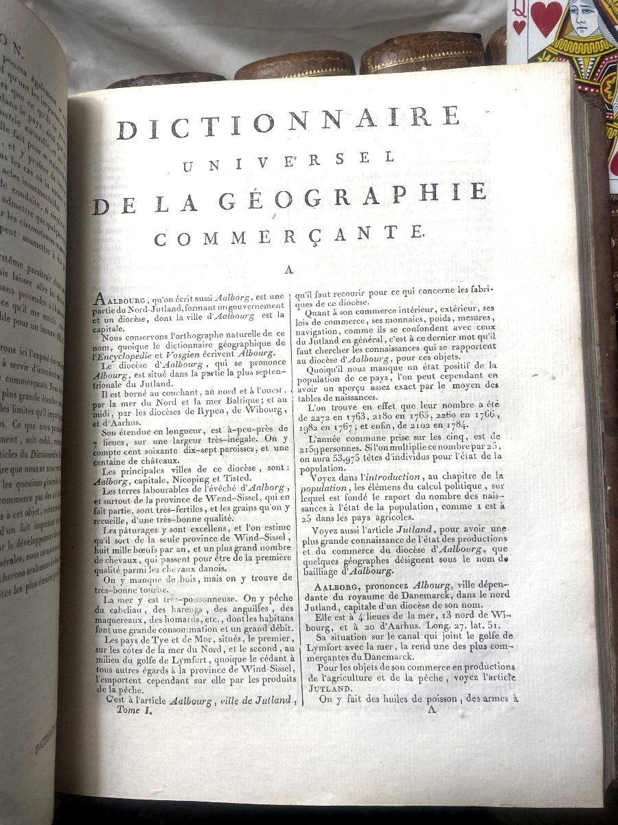 Exceptional 5 Vol. In 4. Paris An VIII: "universal Dictionary Of Commercial Geography"-photo-6