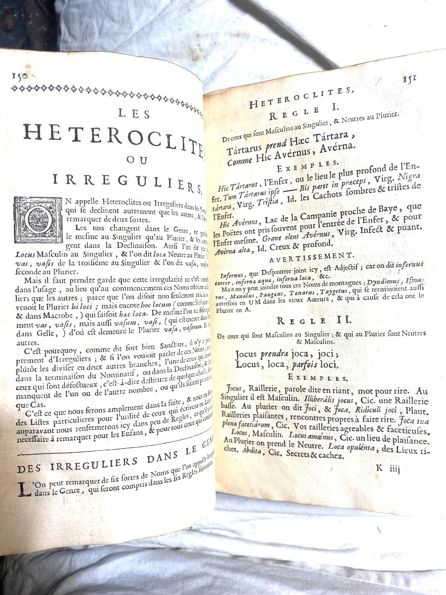 "nouvelle Méthode Pour Apprendre Facilement La Langue Latine "1  Fort Vol. In 8 . A Paris 1709 -photo-2