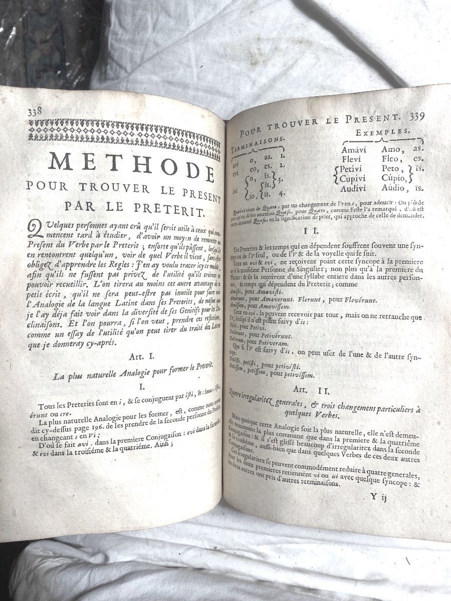 "nouvelle Méthode Pour Apprendre Facilement La Langue Latine "1  Fort Vol. In 8 . A Paris 1709 -photo-3